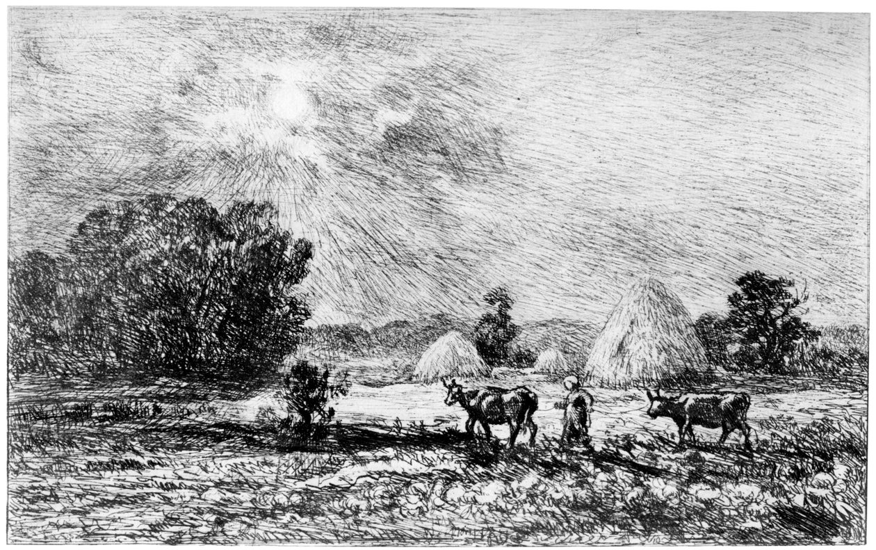 Månsken i Valmondois, 1840-1875 1924 av Charles Francois Daubigny