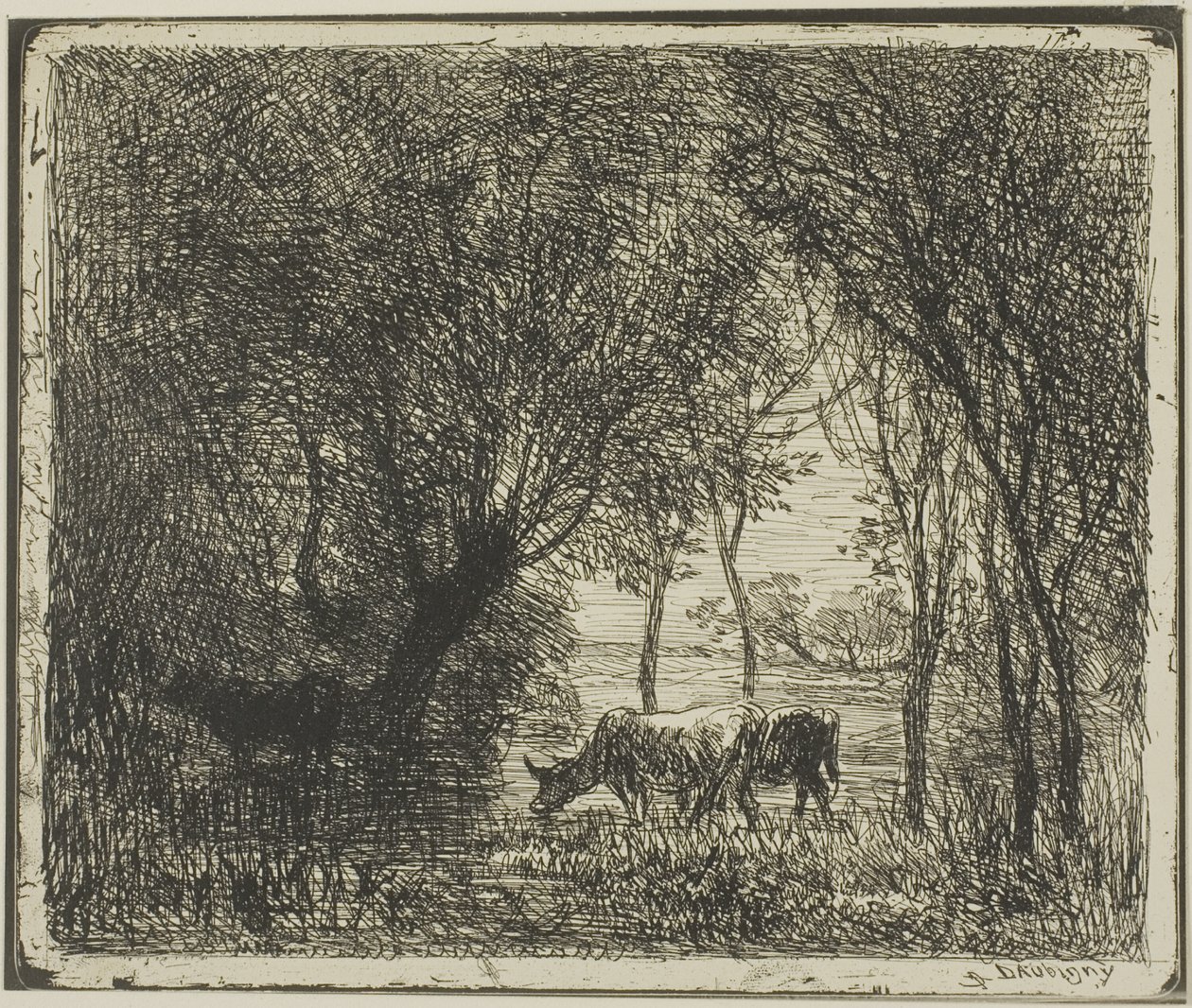 Kor i skogen av Charles Francois Daubigny