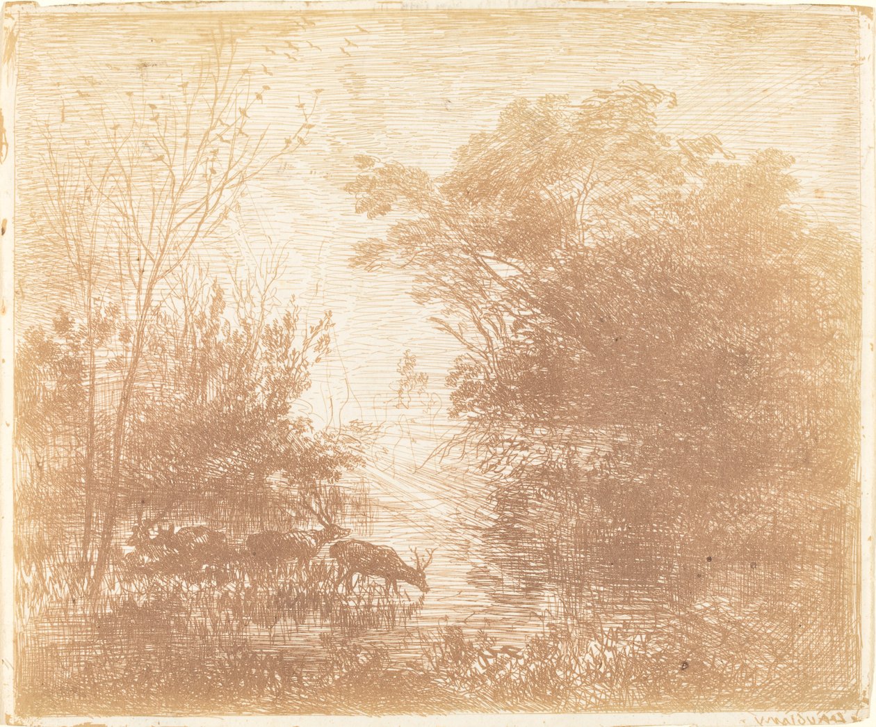 Rådjur av Charles Francois Daubigny
