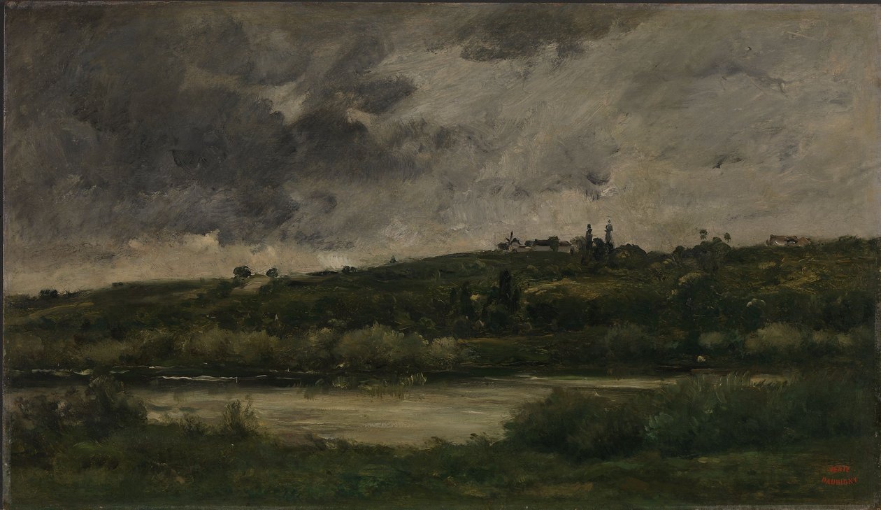 Flodlandskap av Charles Francois Daubigny