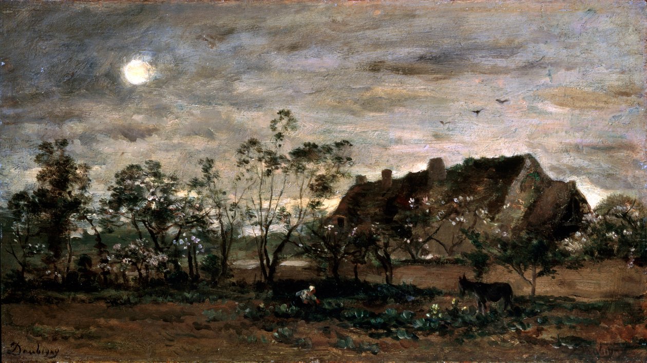 Kväll i Honfleur, 1860-talet. av Charles Francois Daubigny