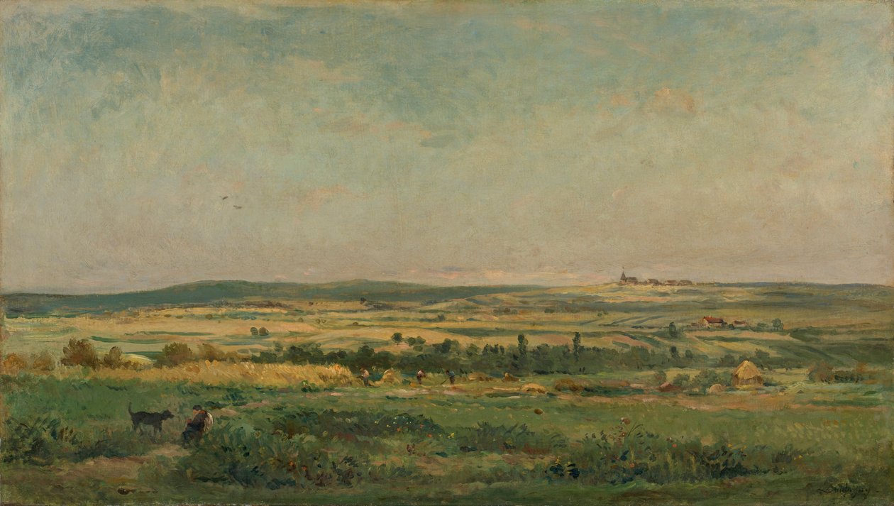 spannmålsskörd av Charles Francois Daubigny