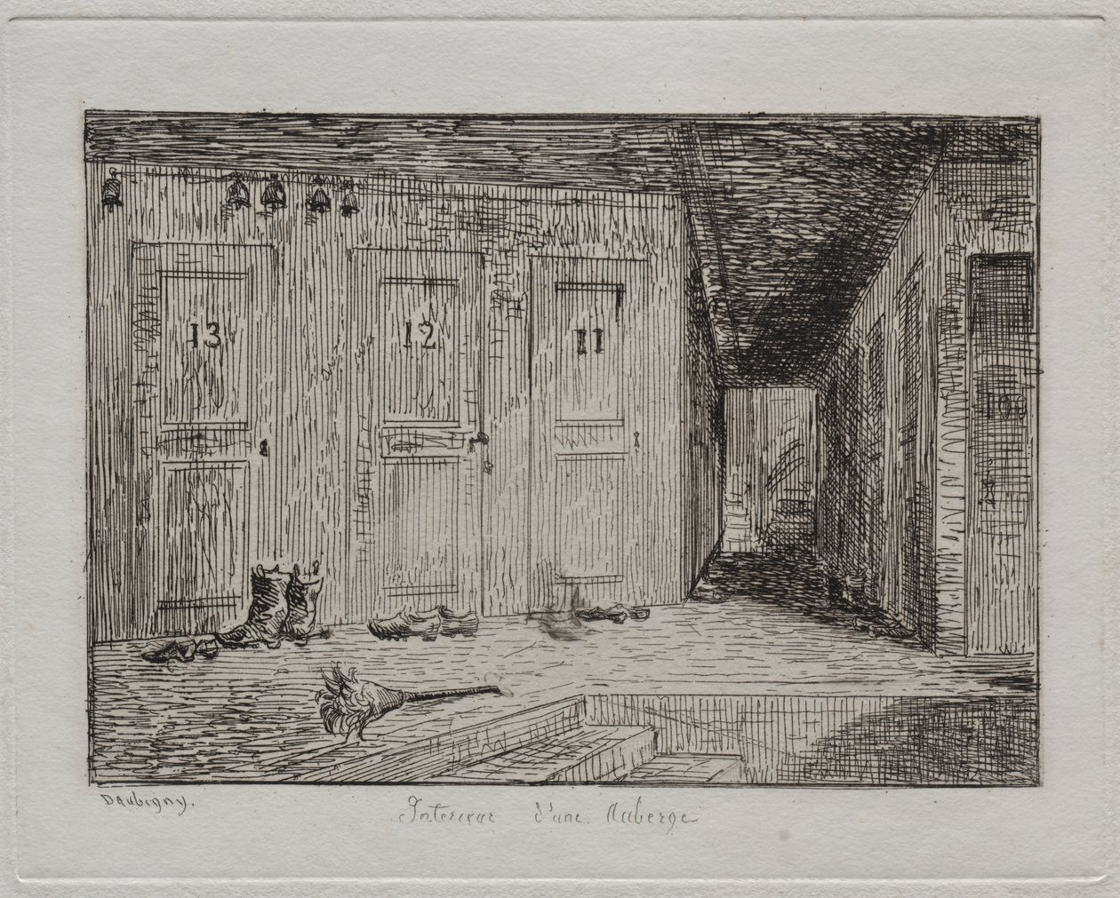 Interiör av ett värdshus av Charles Francois Daubigny