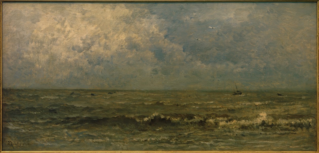 Havet, grått väder av Charles Francois Daubigny