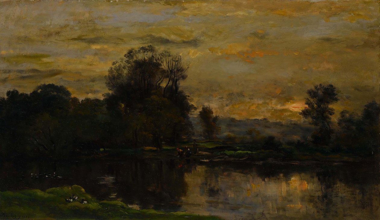 Landskap med ankor, 1872. av Charles Francois Daubigny