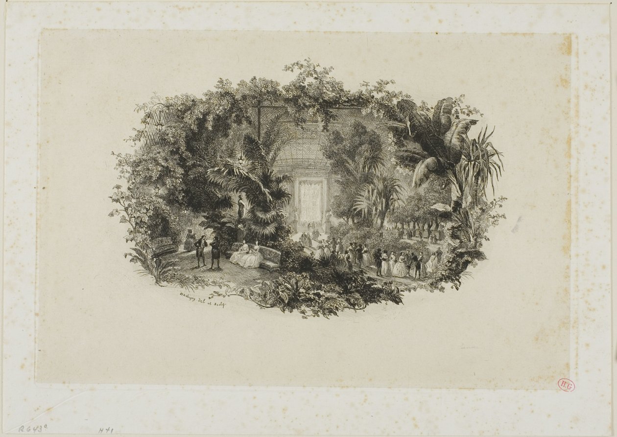 Vinterträdgården av Charles Francois Daubigny