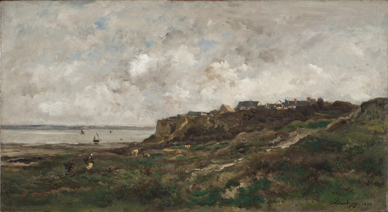 Lågvatten vid Villerville, Frankrike av Charles Francois Daubigny