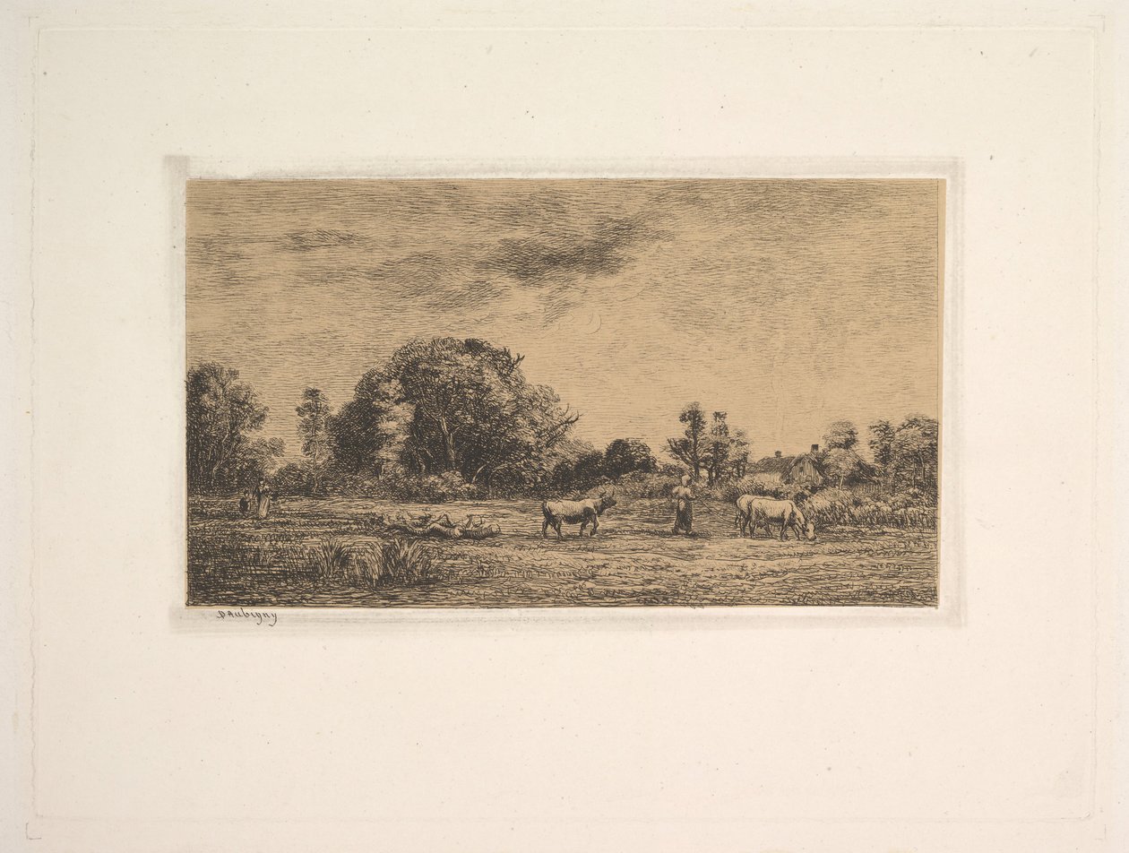 Månens uppgång, 1861. av Charles Francois Daubigny