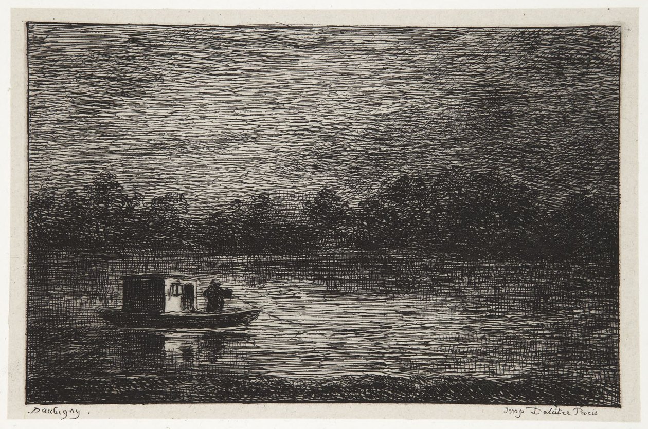Nattlig resa av Charles Francois Daubigny