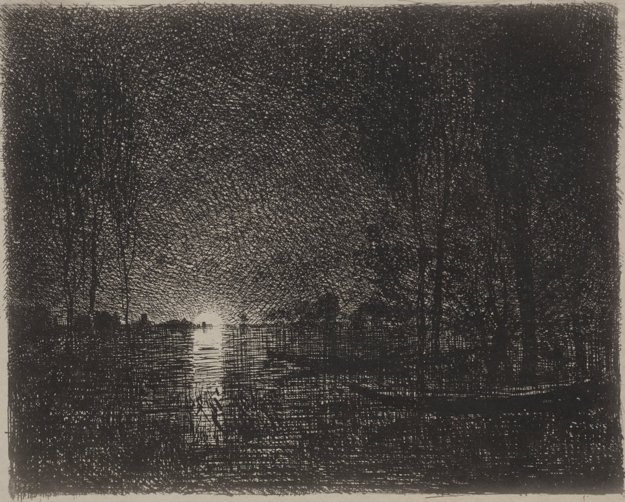 Nattstycke av Charles Francois Daubigny