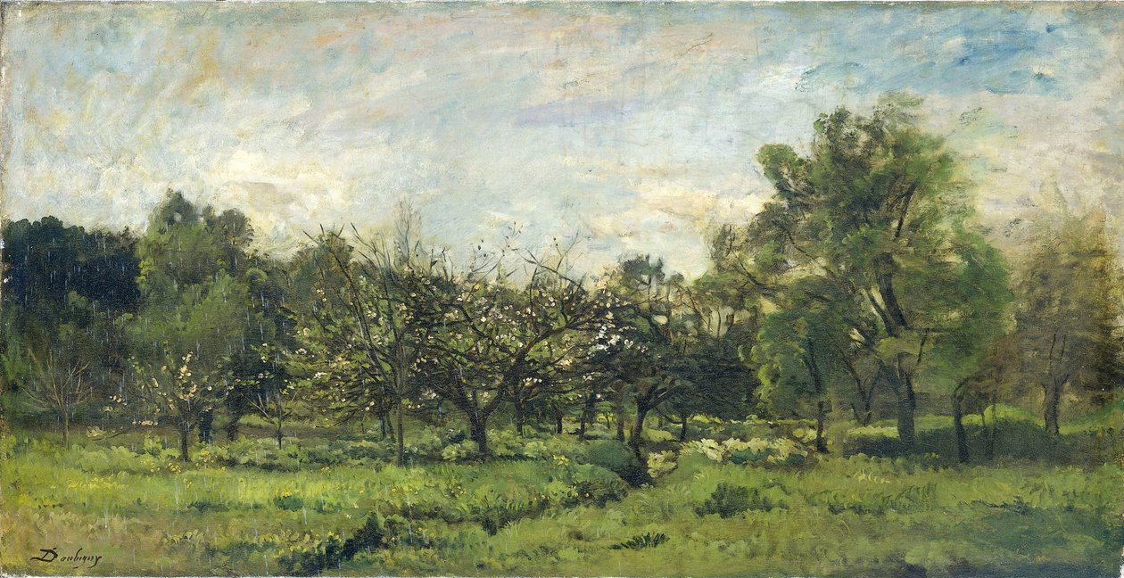 Fruktträdgård av Charles Francois Daubigny