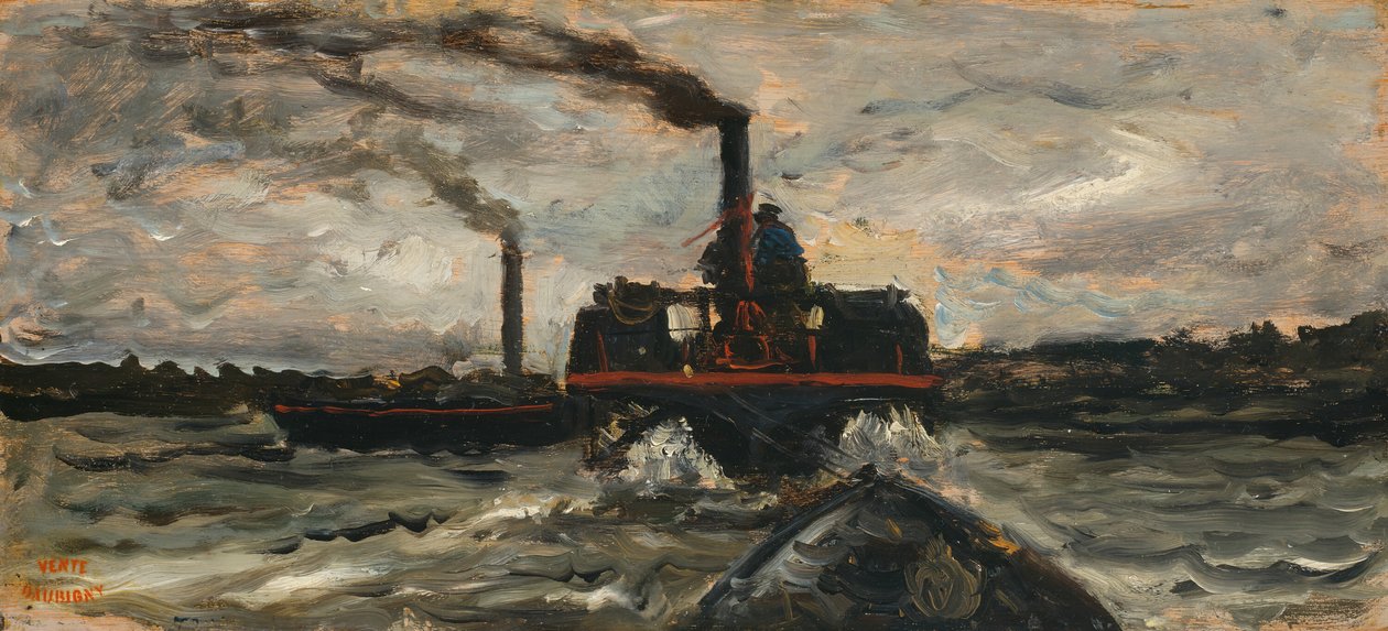 Flodbåt, ca. 1860. av Charles Francois Daubigny