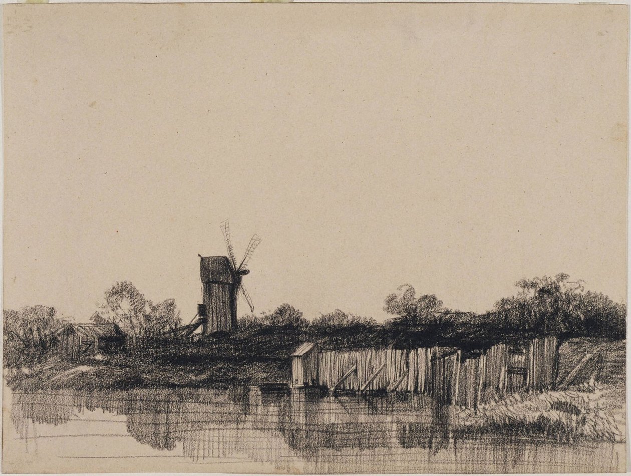 Scen i Holland av Charles Francois Daubigny