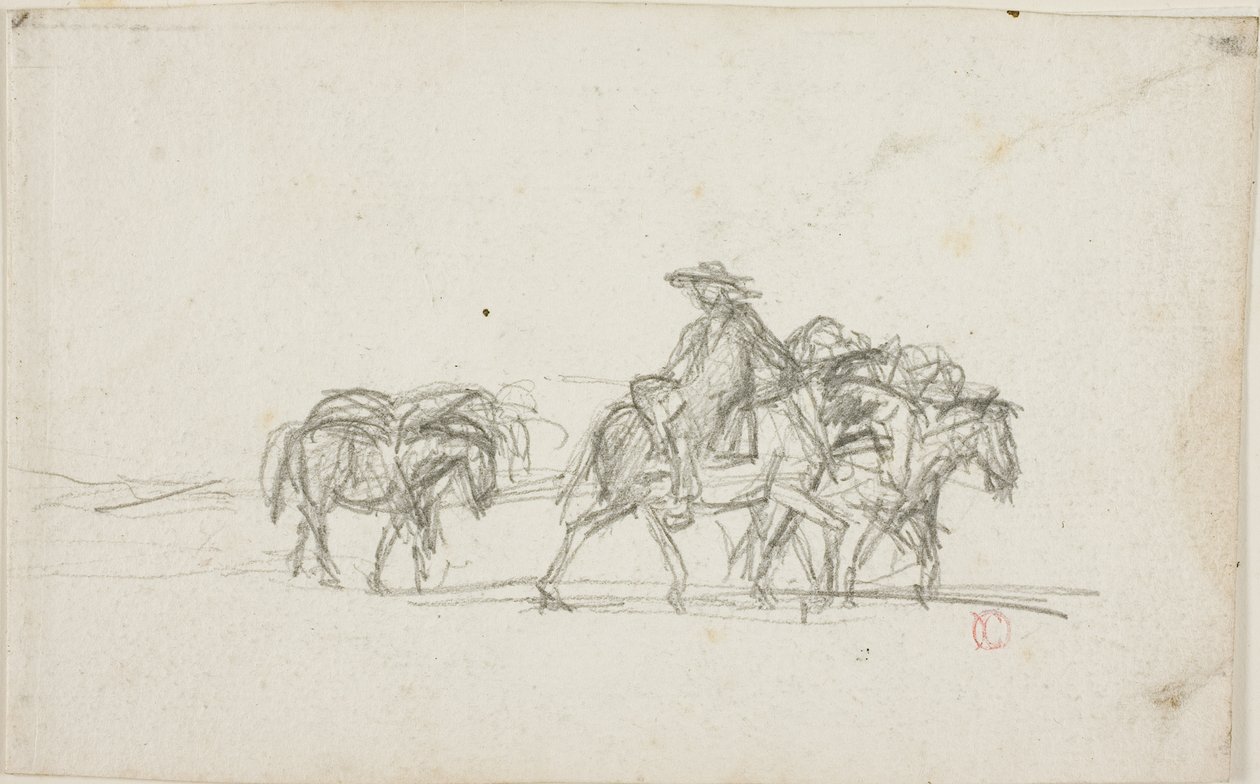 Studie av Charles Francois Daubigny