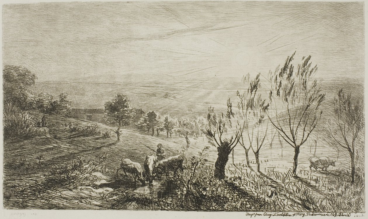 Soluppgång av Charles Francois Daubigny