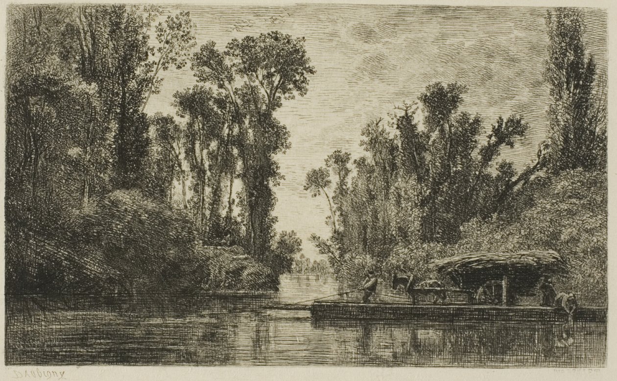 Bezons färja av Charles Francois Daubigny