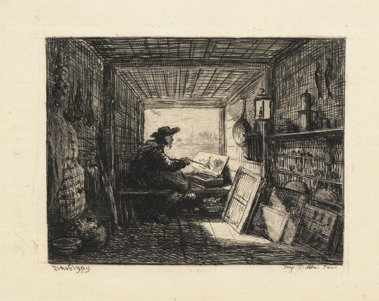 Båtstudion av Charles Francois Daubigny