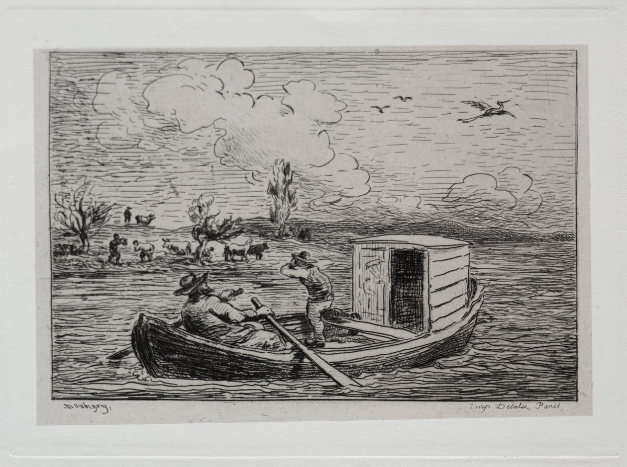 Båtresan: Le Mot de Cambronne (The Slanging Match) av Charles Francois Daubigny