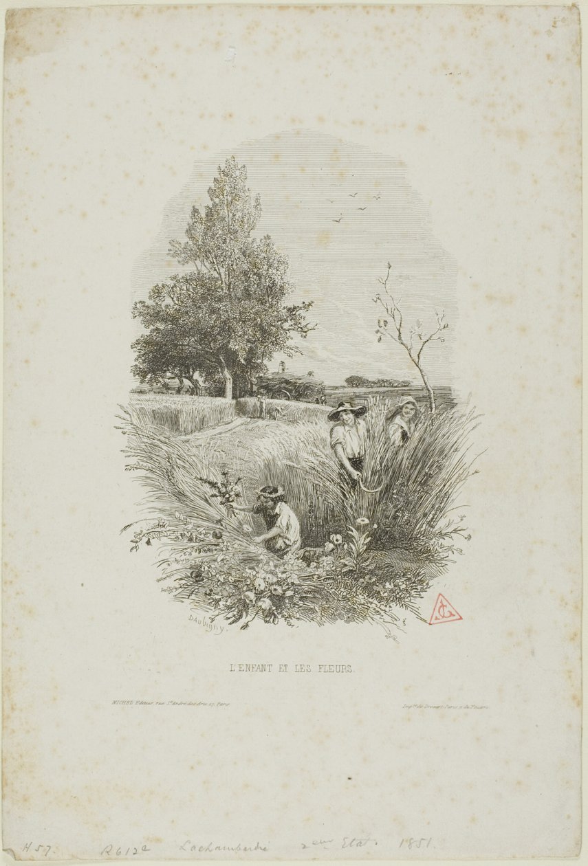 Barnet och blommorna av Charles Francois Daubigny