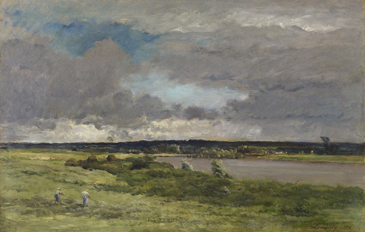 Den annalkande stormen; Tidig vår av Charles Francois Daubigny