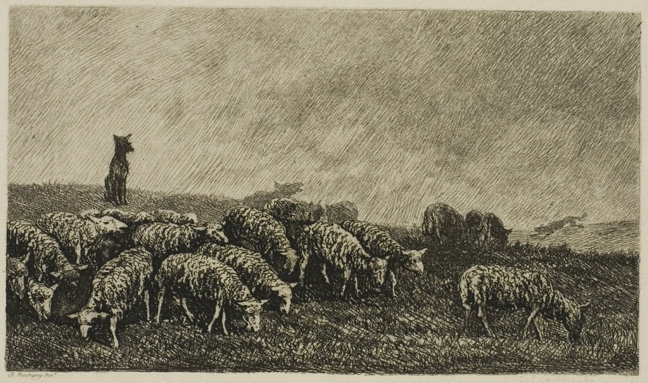 Hundens klocka av Charles Francois Daubigny