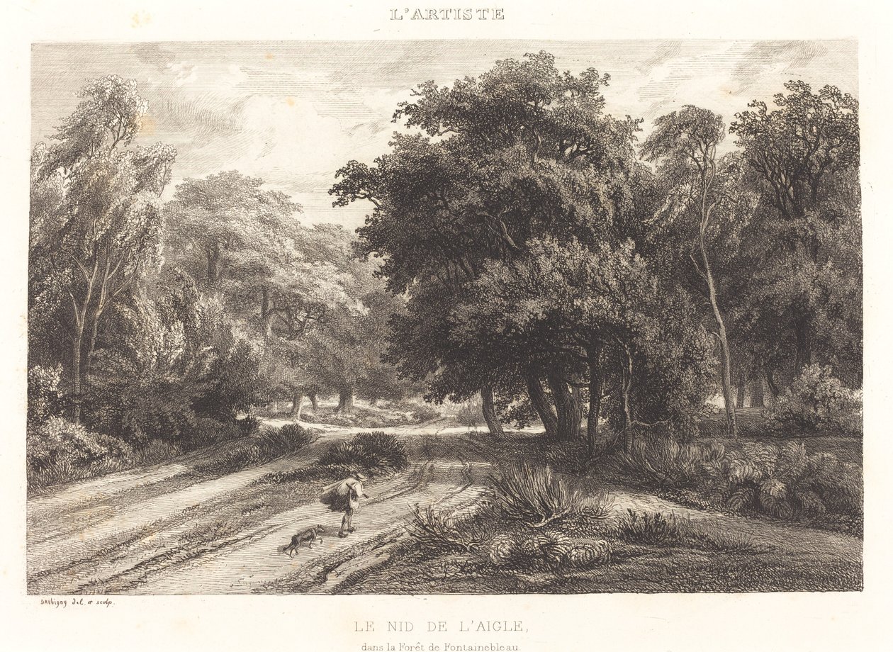 Örnboet i skogen Fontainebleau (Le nid de l