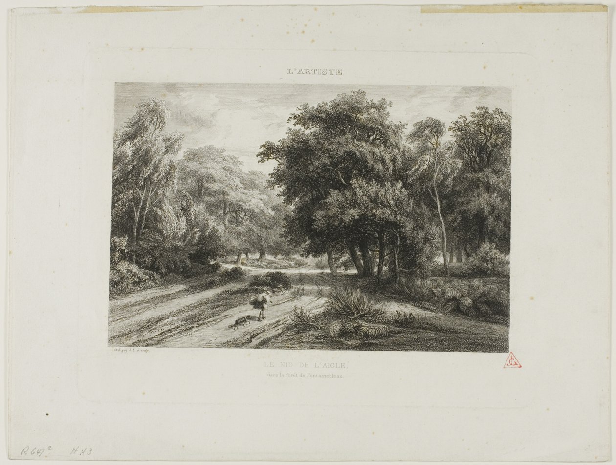 Örnnästet i Fontainebleauskogen av Charles Francois Daubigny