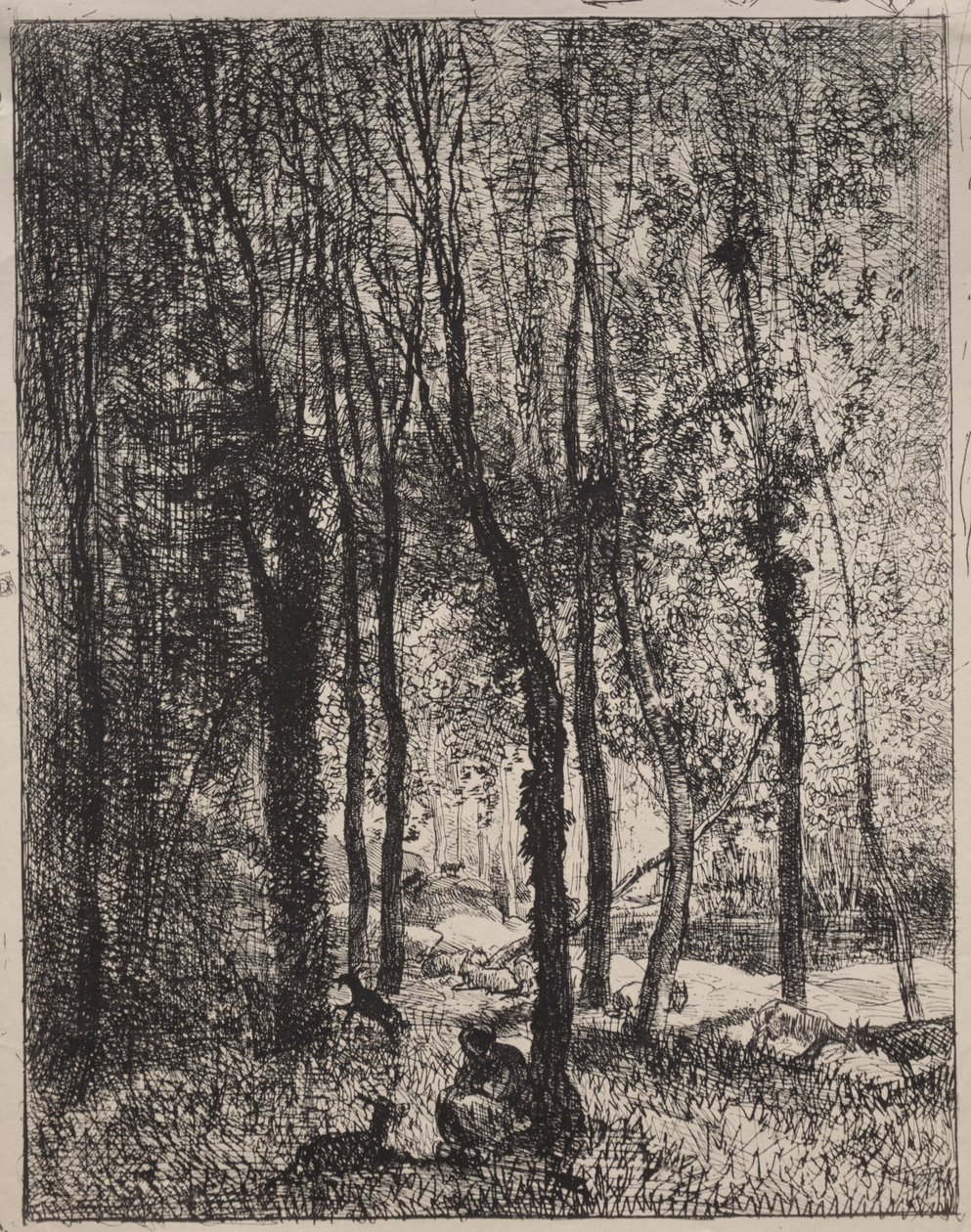 Getvallflickan av Charles Francois Daubigny