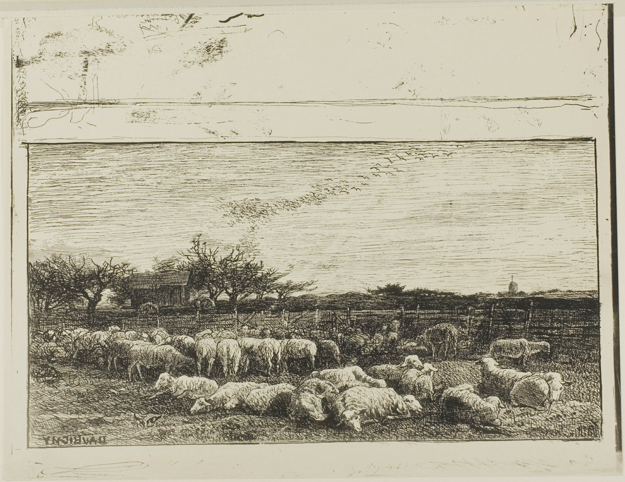 Det stora fårhuset av Charles Francois Daubigny