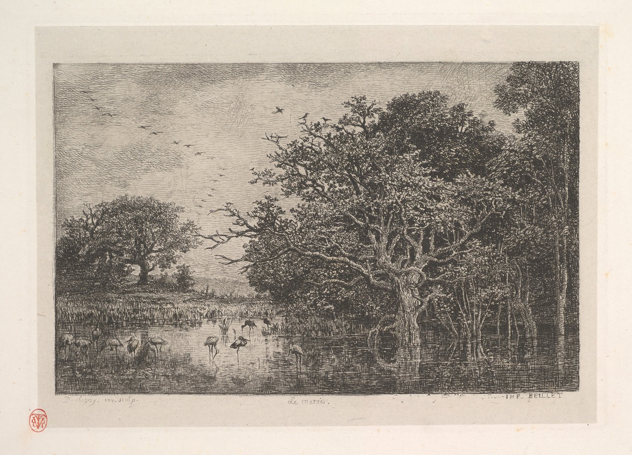 Myrarna, 1851. av Charles Francois Daubigny