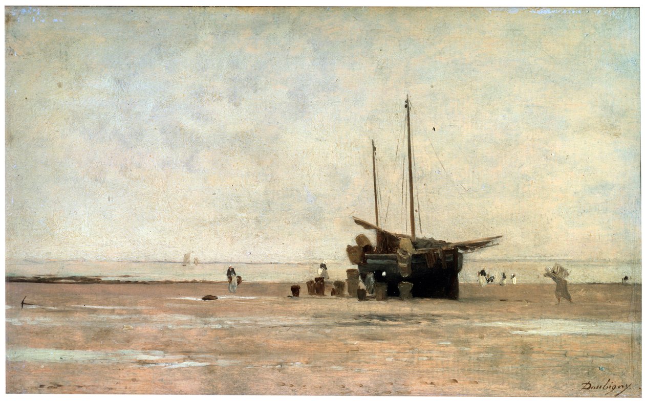 The Seashore, slutet av 1860-talet tidigt 1870-tal. av Charles Francois Daubigny