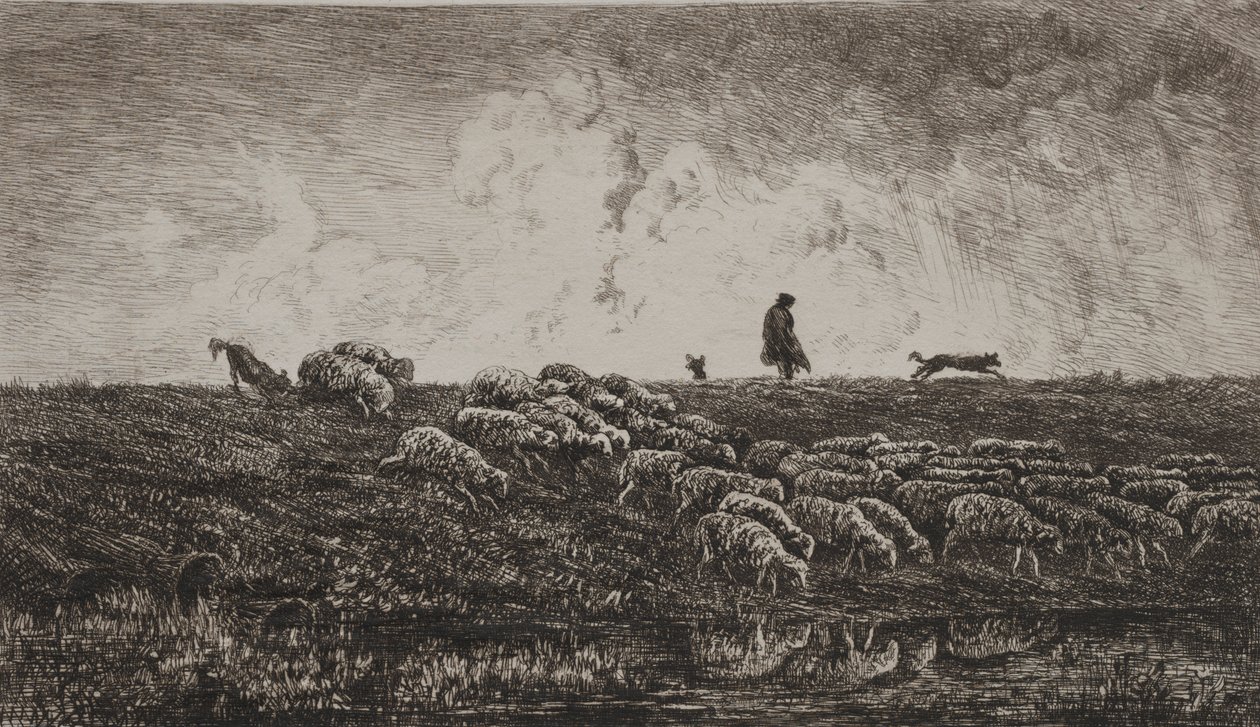 Duschen av Charles Francois Daubigny