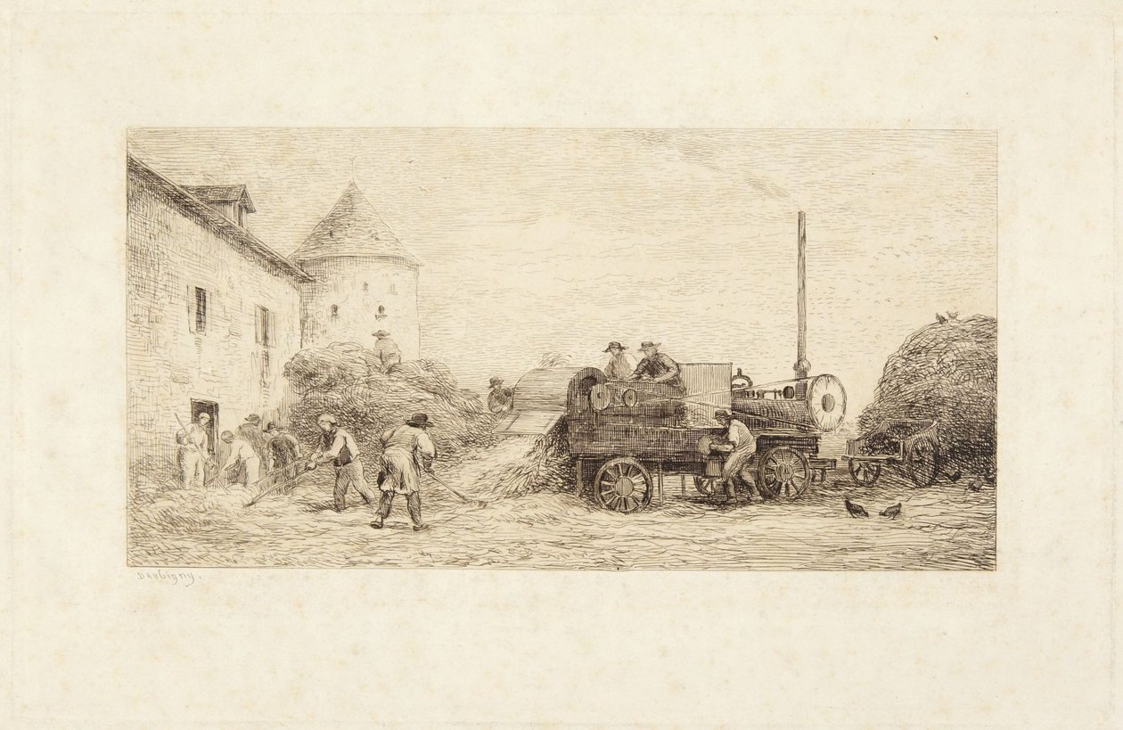 Tröskmaskinen av Charles Francois Daubigny