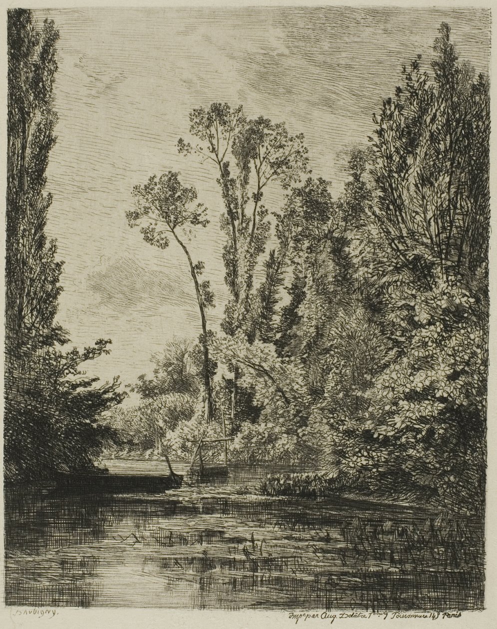 Jungfruöarna vid Bezons (Fiskehålet) av Charles Francois Daubigny