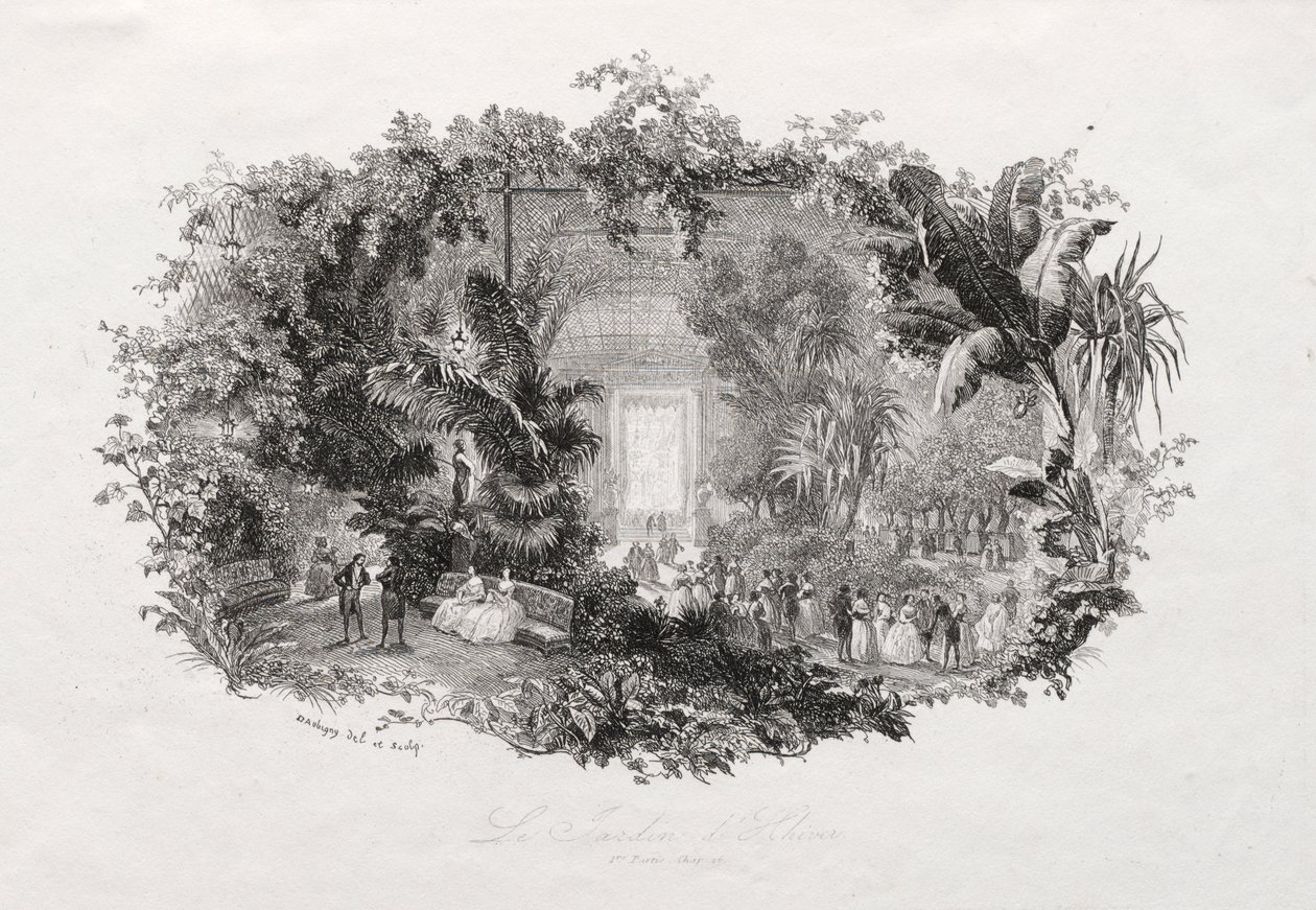 Vinterträdgården av Charles Francois Daubigny