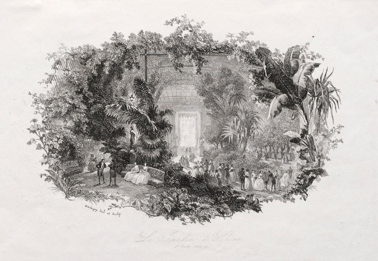 Vinterträdgården, 1842-1843. av Charles Francois Daubigny