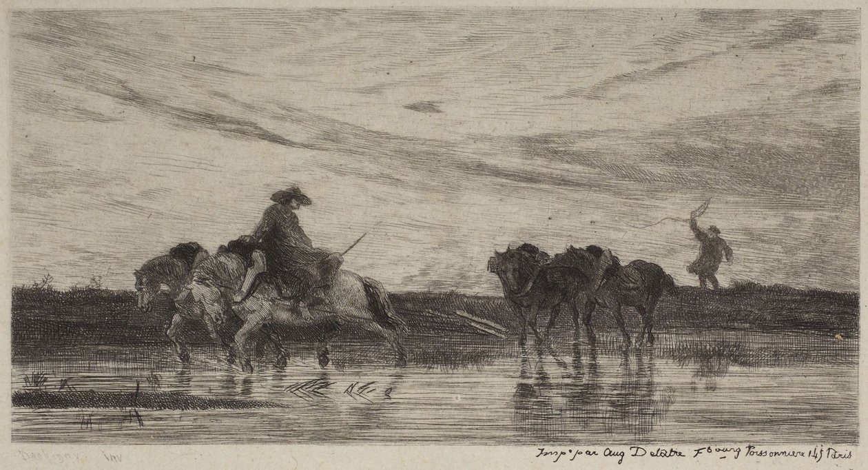 Arbetshästarna av Charles Francois Daubigny