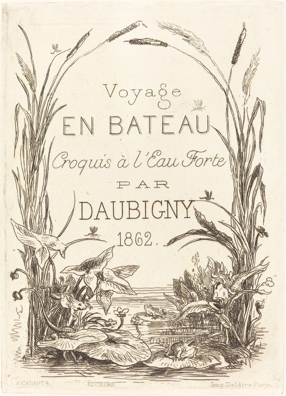 Titelsida för "Båttur" av Charles Francois Daubigny