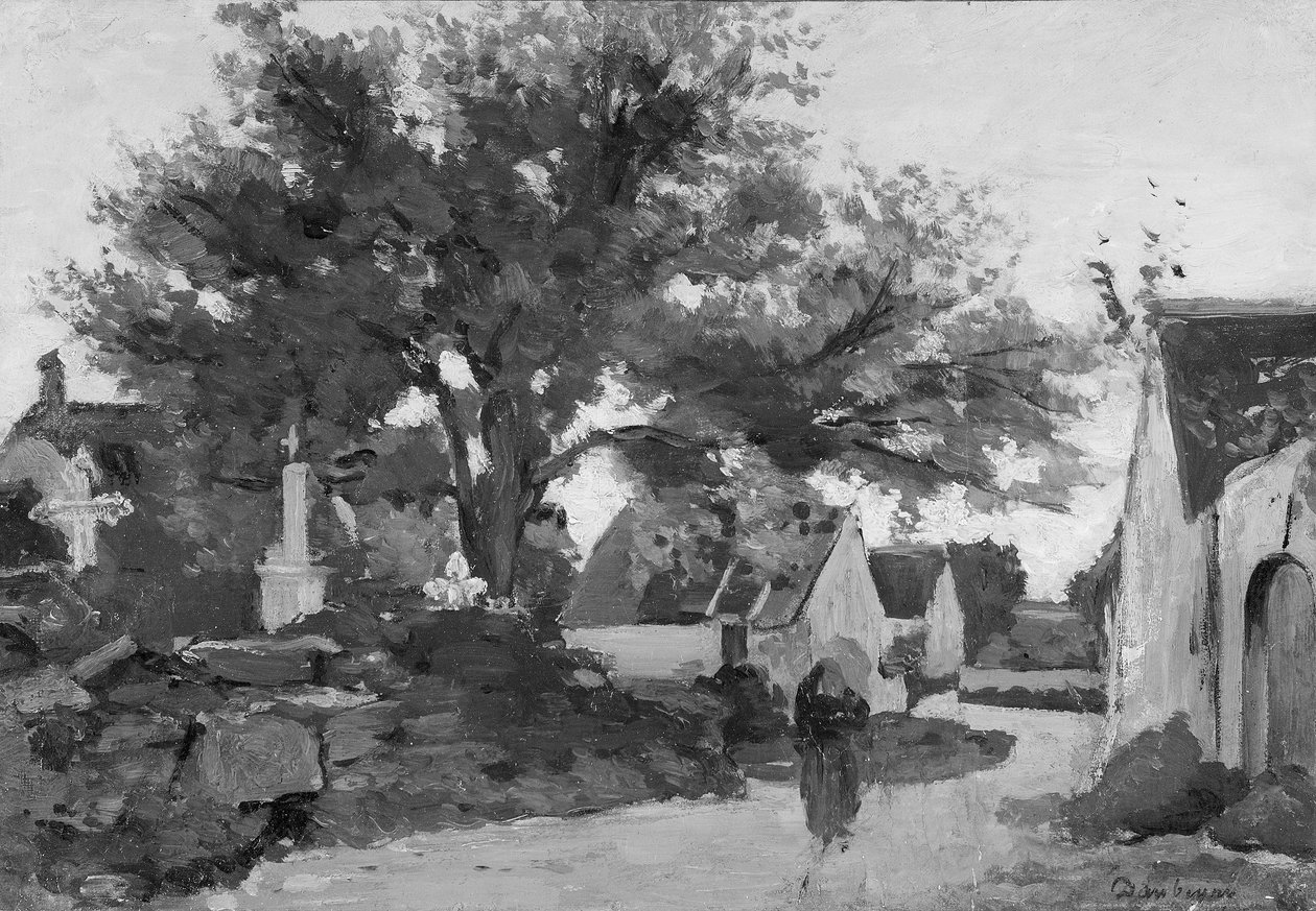By i Bretagne av Charles Francois Daubigny