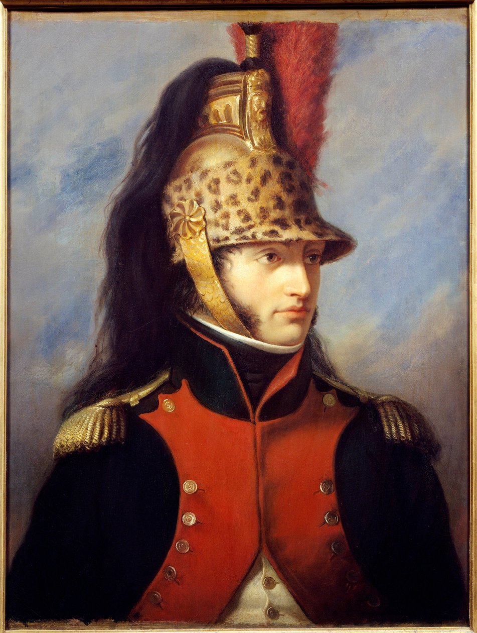 Porträtt av Louis Bonaparte (1778-1846) i uniform av överste vid 5:e drakregementet Målning av Charles Francois Jalabert (1819-1901) 1852 Malmaison musee du chateau - Porträtt av Louis Bonaparte (1778-1846 av överstes uniform) den 5:e re av Charles François Jalabert