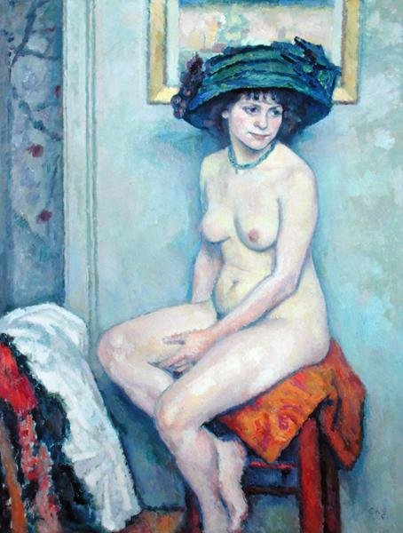 Naken, ca 1910 (olja på duk) av Charles Francois Prosper Guerin