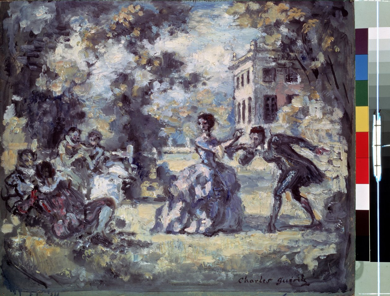 ""Scene galante"" (Amorös scen) Målning av Charles Guerin (1875-1939) omkring 1908 Sankt Petersburg, Eremitagemuseet DR av Charles Francois Prosper Guerin