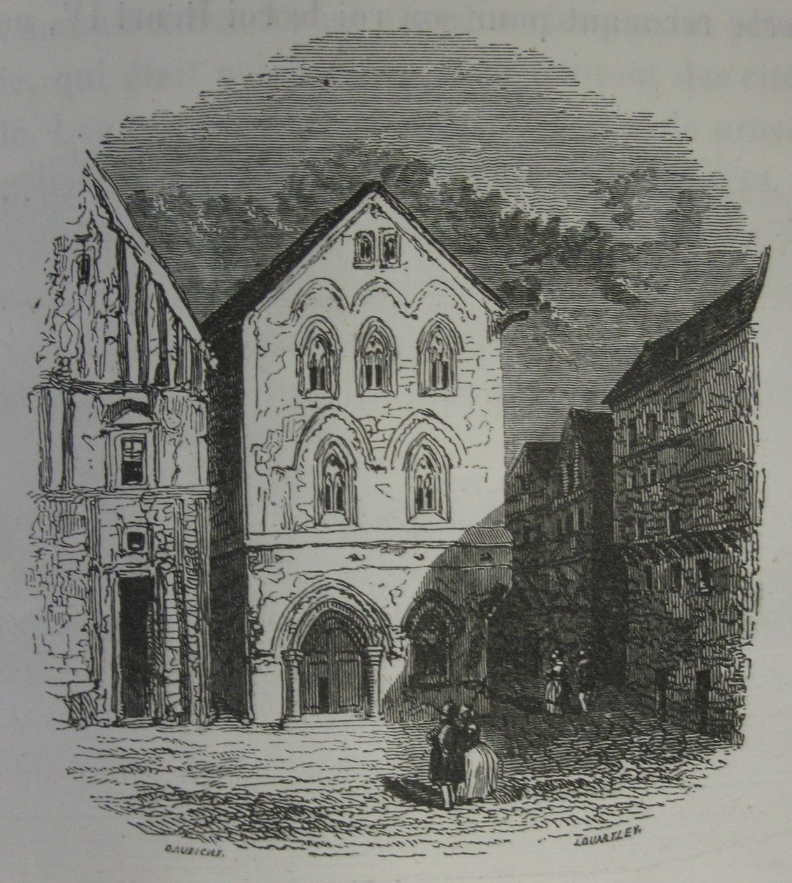 Tempelriddarnas hus i Louviers. Daubigny  John Quartley. av Charles Francois Daubigny