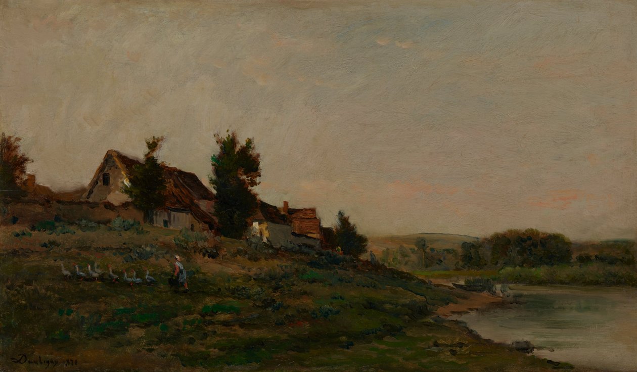 Le Chaumière av Charles Francois Daubigny