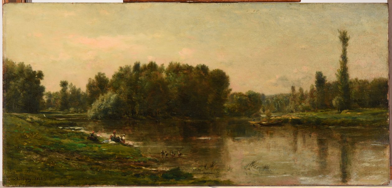Oise-flodens stränder av Charles Francois Daubigny