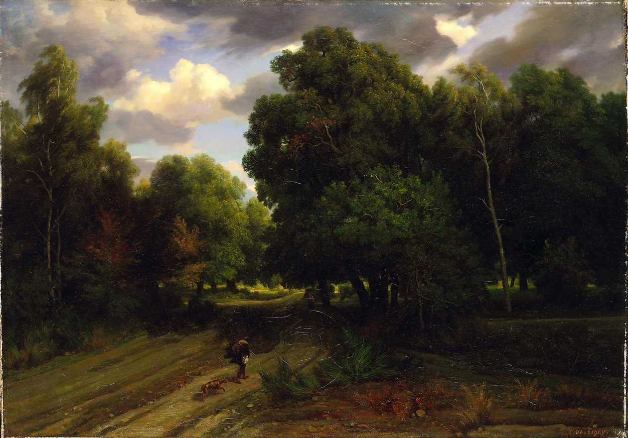 Korsningen av örnnästet, Fontainebleauskogen av Charles Francois Daubigny