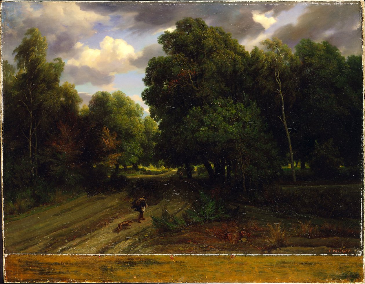 Korsningen av örnnästet, Fontainebleauskogen av Charles Francois Daubigny