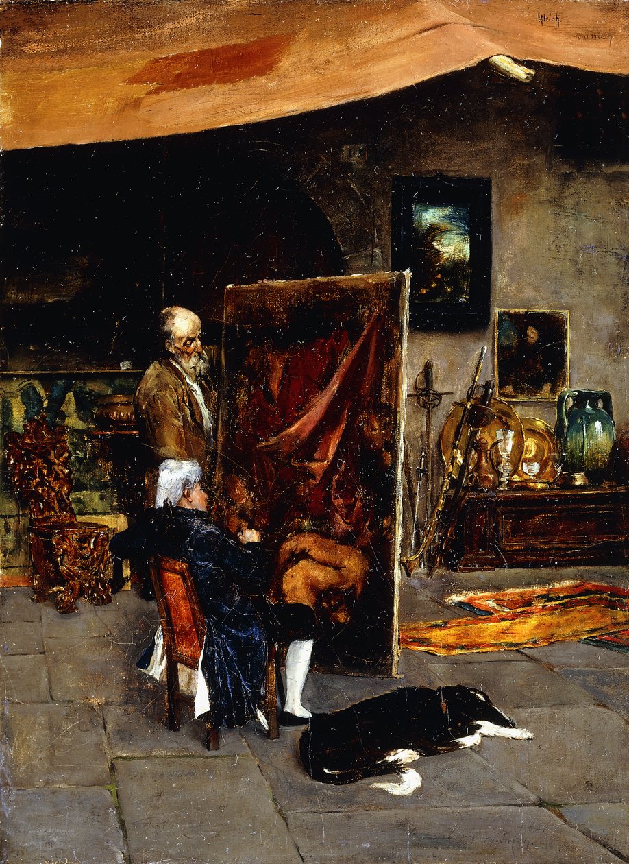 I konstnärens studio, av Charles Frederic Ulrich