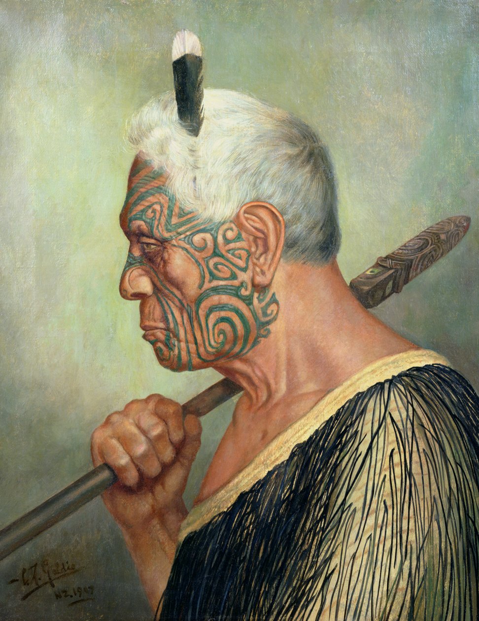 En Maori-krigare av Charles Frederick Goldie
