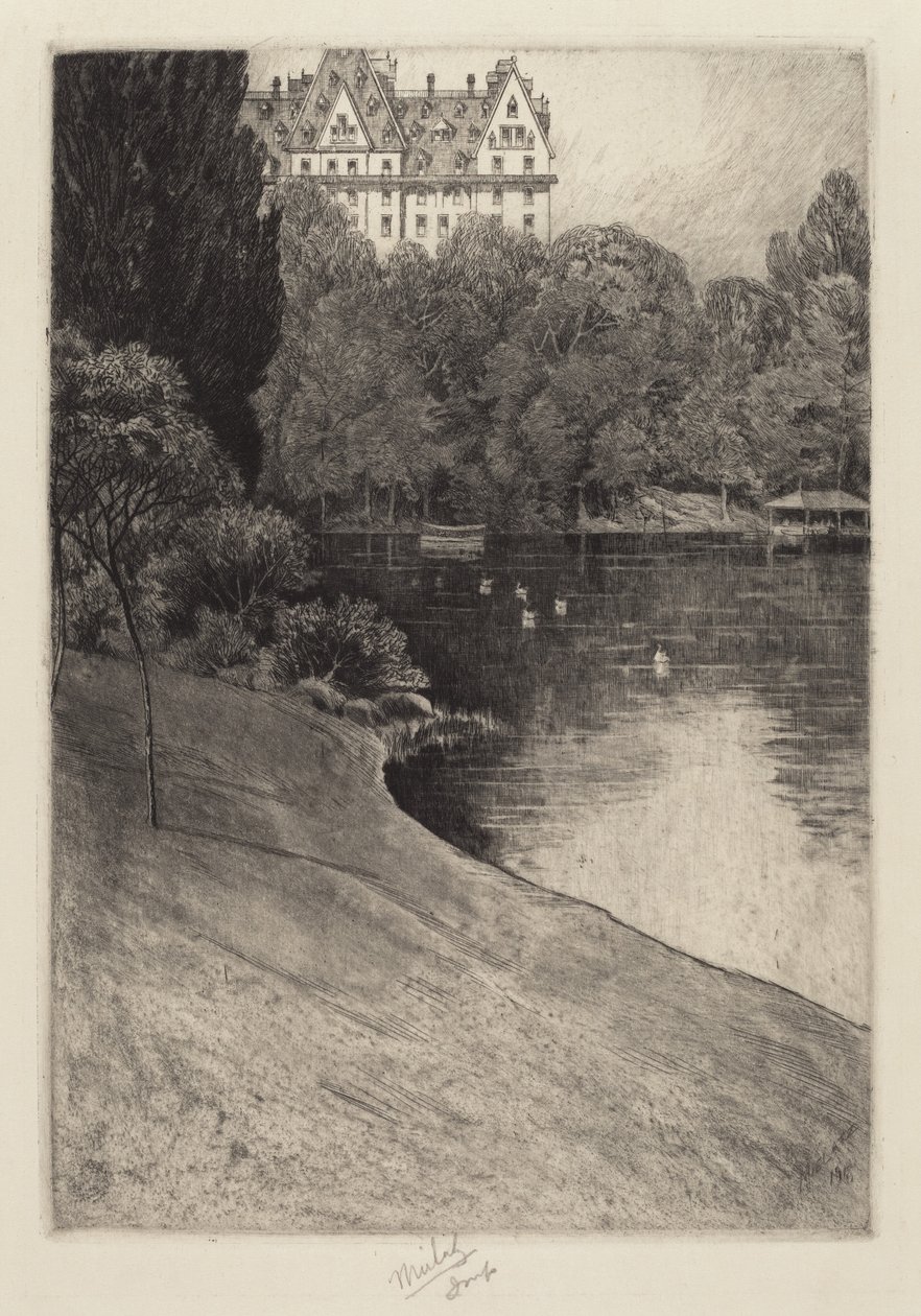 Lite av Central Park av Charles Frederick William Mielatz